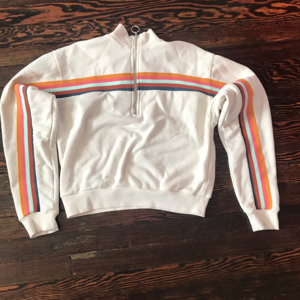 cropped quarter zip hoodie